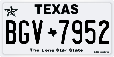 TX license plate BGV7952