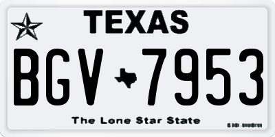 TX license plate BGV7953