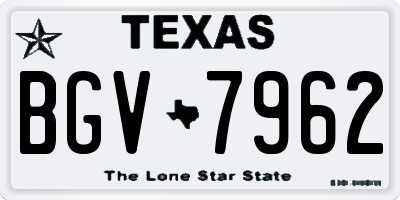 TX license plate BGV7962