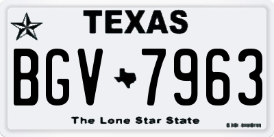 TX license plate BGV7963