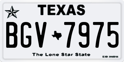 TX license plate BGV7975