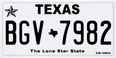 TX license plate BGV7982