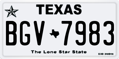TX license plate BGV7983
