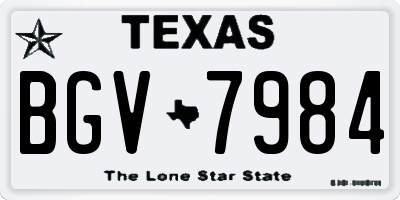 TX license plate BGV7984