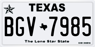 TX license plate BGV7985