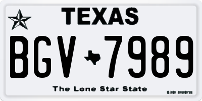 TX license plate BGV7989