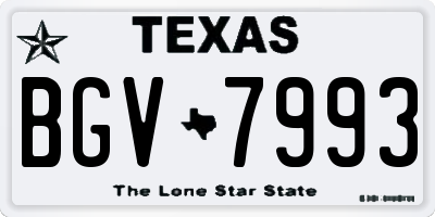 TX license plate BGV7993