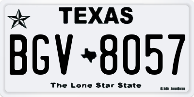 TX license plate BGV8057