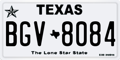 TX license plate BGV8084