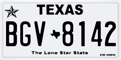 TX license plate BGV8142