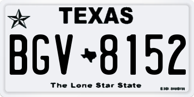 TX license plate BGV8152