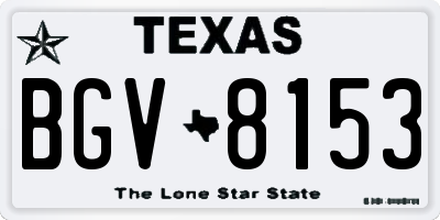 TX license plate BGV8153