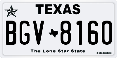 TX license plate BGV8160