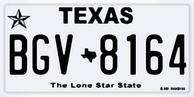 TX license plate BGV8164