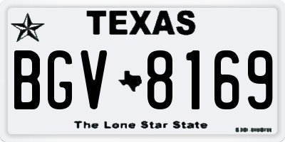 TX license plate BGV8169