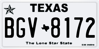 TX license plate BGV8172