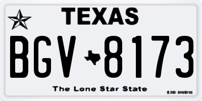 TX license plate BGV8173