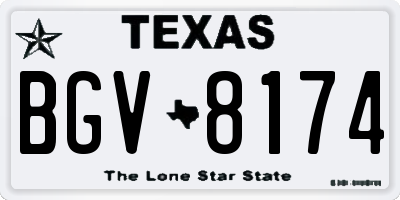 TX license plate BGV8174