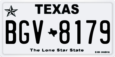 TX license plate BGV8179