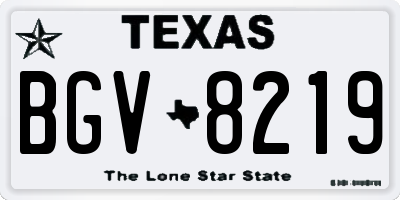 TX license plate BGV8219