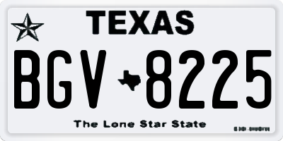 TX license plate BGV8225
