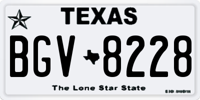 TX license plate BGV8228