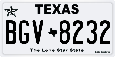 TX license plate BGV8232