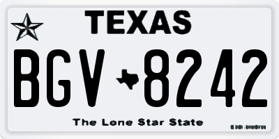 TX license plate BGV8242