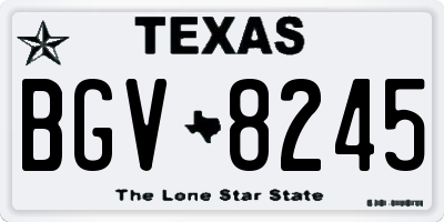 TX license plate BGV8245