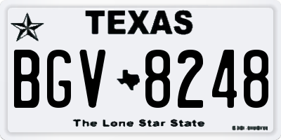 TX license plate BGV8248