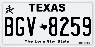 TX license plate BGV8259