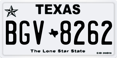 TX license plate BGV8262