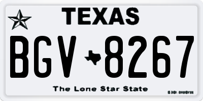 TX license plate BGV8267