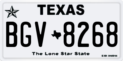 TX license plate BGV8268