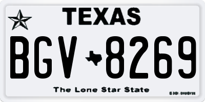 TX license plate BGV8269