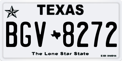 TX license plate BGV8272