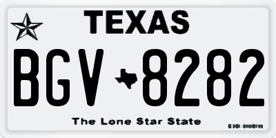 TX license plate BGV8282