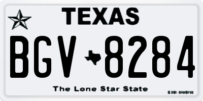 TX license plate BGV8284