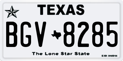 TX license plate BGV8285
