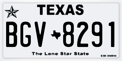 TX license plate BGV8291