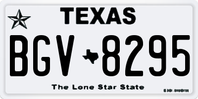 TX license plate BGV8295