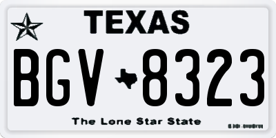 TX license plate BGV8323