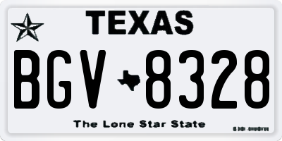 TX license plate BGV8328
