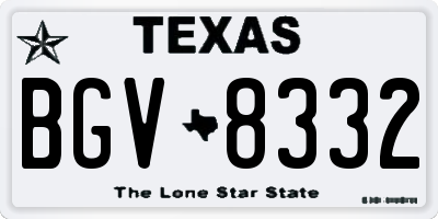 TX license plate BGV8332