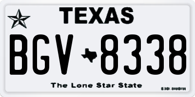 TX license plate BGV8338