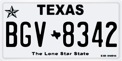 TX license plate BGV8342