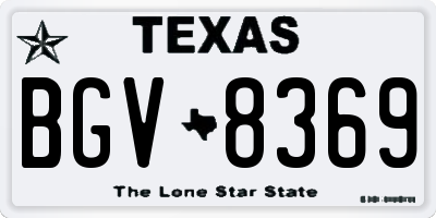TX license plate BGV8369