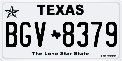 TX license plate BGV8379