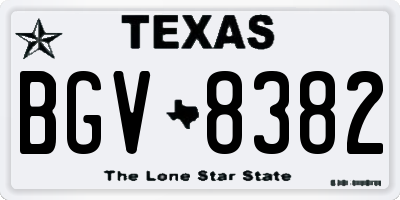 TX license plate BGV8382