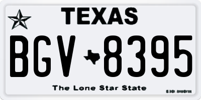 TX license plate BGV8395